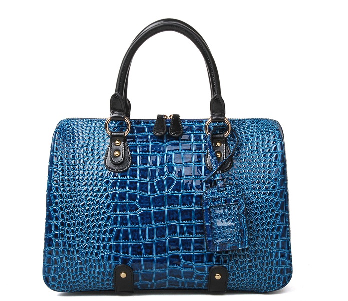 CROC-EMBOSSED GRACE SHOULDER BAG on Luulla